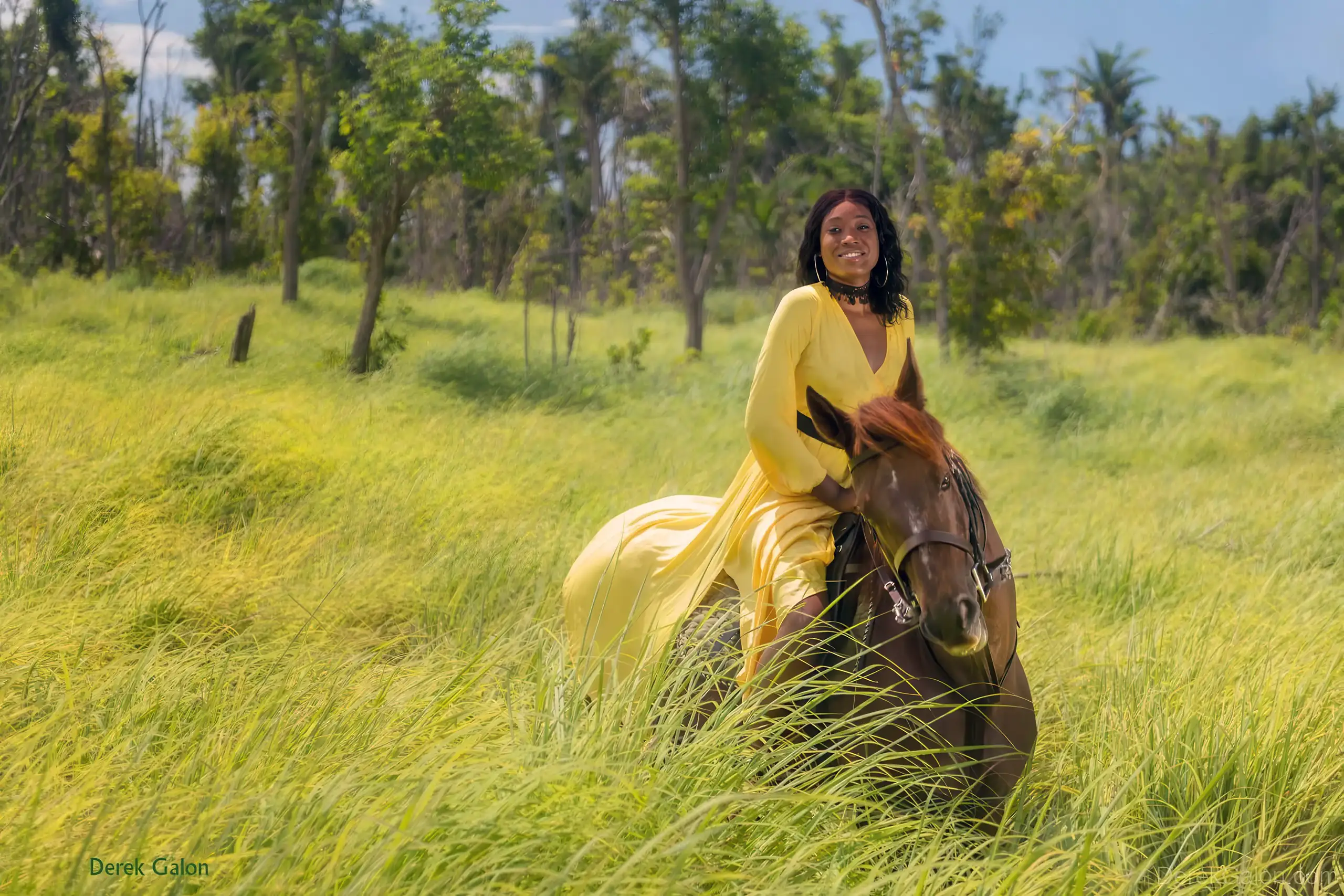 A Caribbean experience, horse riding. Dominica, W.I.