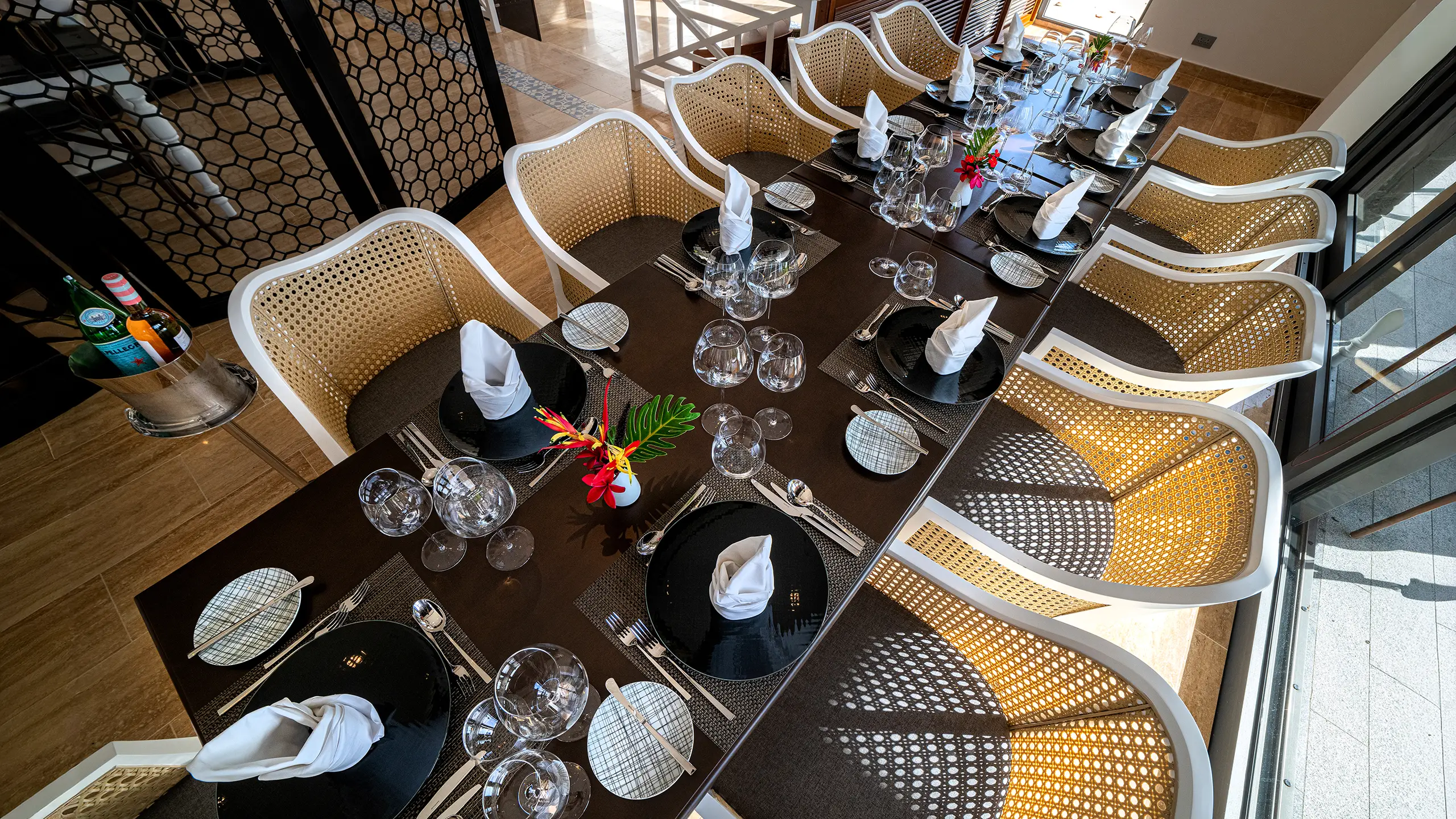 Banquet setup at Kempinski, Dominica. W.I. Now IHG Intercontinental.