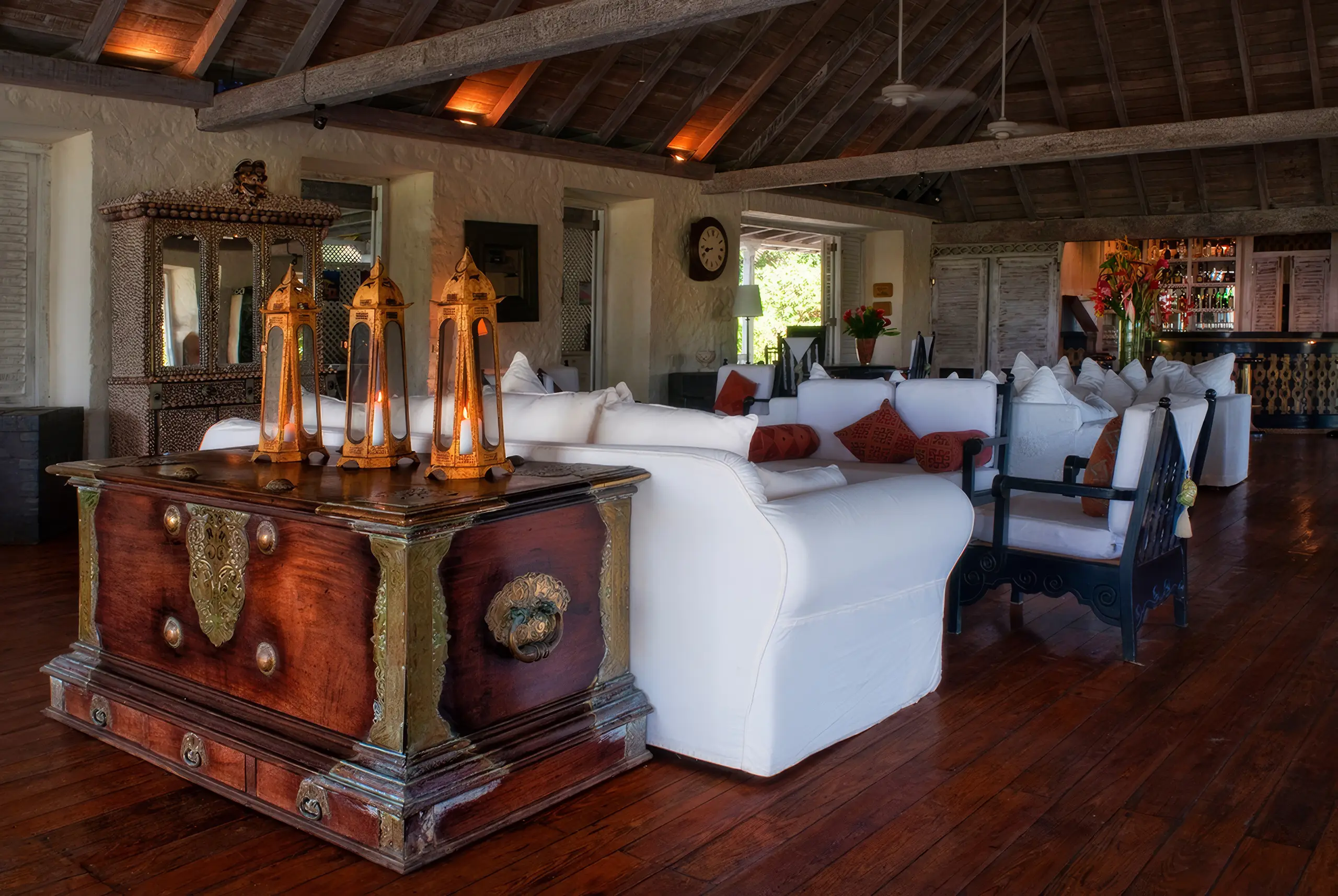 Cotton House, on a private luxury island Mustique, Eastern Caribbean.